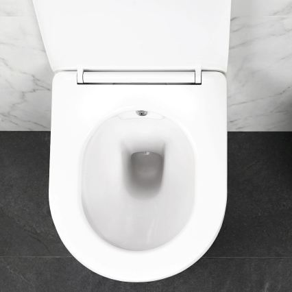 REA-C9701 - WC sospeso con doccetta bidet e sedile CARLO LUX ceramica/bianco