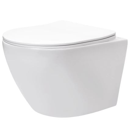 REA-C9701 - WC sospeso con doccetta bidet e sedile CARLO LUX ceramica/bianco