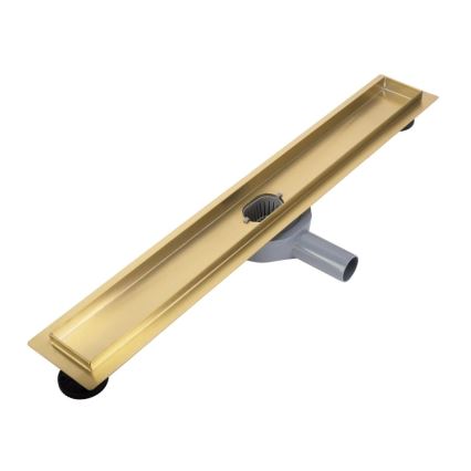REA-G2702 - Canalina di scarico NEOX PRO 70 cm in acciaio inossidabile/oro spazzolato