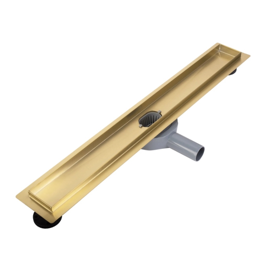 REA-G2703 - Canalina di scarico NEOX PRO 80 cm, acciaio inox/oro spazzolato