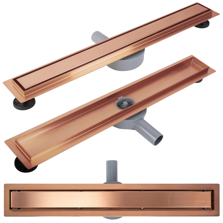 REA-G4801 - Canalina di scarico NEOX PRO 70 cm in rame spazzolato