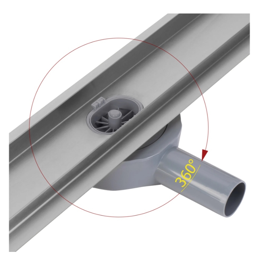 REA-G5807 - Canalina di scarico NEOX PRO 60 cm in acciaio inossidabile