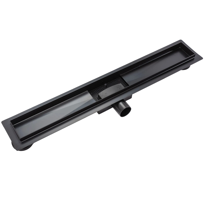 REA-G6600 - Canalina di scarico PURE NEOX 50 cm nero opaco
