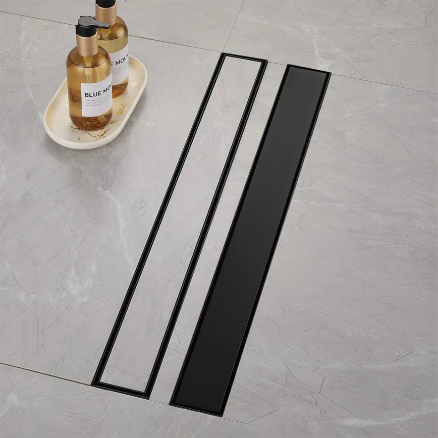 REA-G6605 - Canalina di scarico PURE NEOX 100 cm nero opaco