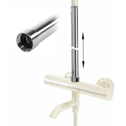 REA-K0881 - Barra di prolunga per set doccia/vasca 51,5 cm, cromo lucido