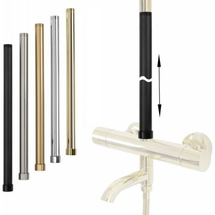 REA-K0891-Asta di prolunga per set doccia/vasca 51,5 cm, finitura oro spazzolato