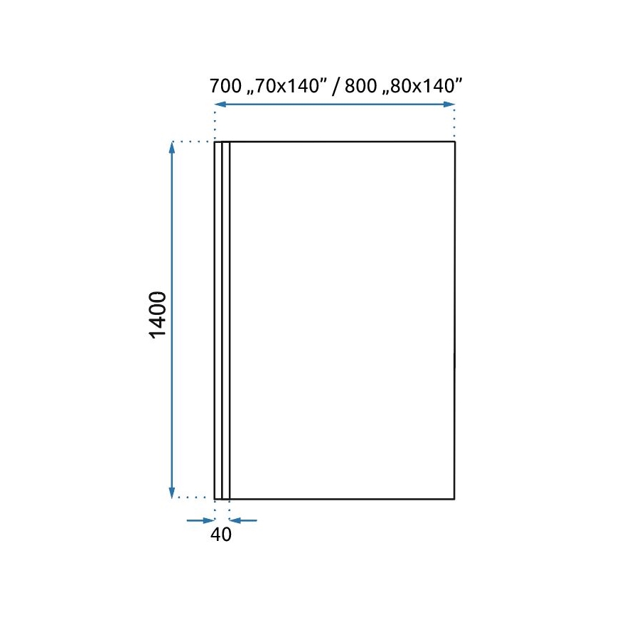 REA-K7390 - Pannello per vasca LAGOS 140x80 cm nero/trasparente