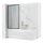 REA-K7632 - Parete mobile per vasca LAGOS 140x70 cm nero/trasparente