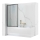 REA-K7633 - Parete per vasca mobile LAGOS 140x80 cm nero/trasparente
