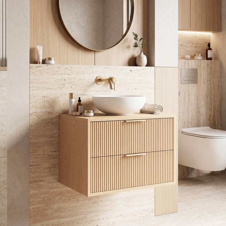 REA-M0408 - Mobile bagno sospeso sotto lavabo MONO 60x47 cm beige