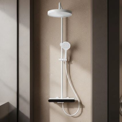 REA-P0353 - Set doccia con miscelatore FAREL, bianco opaco