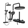 REA-P0360 - Set doccia con miscelatore CREO nero opaco