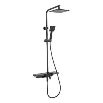 REA-P0636 - Set doccia BRAVO nero opaco