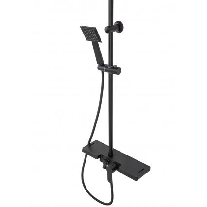 REA-P0636 - Set doccia con miscelatore BRAVO, nero opaco