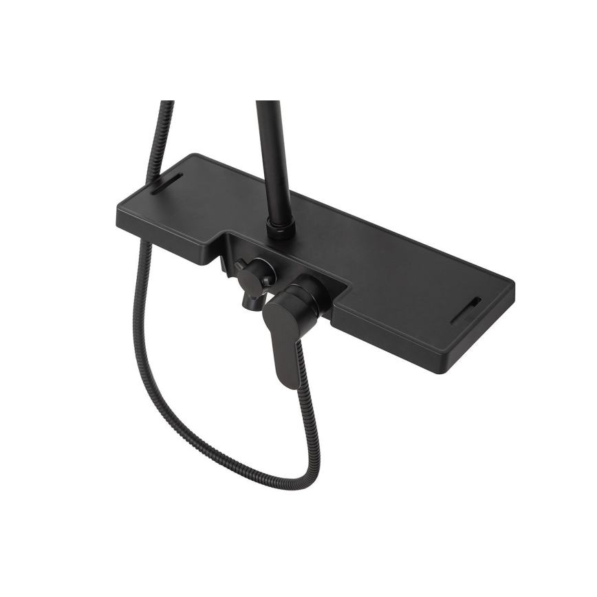 REA-P0636 - Set doccia con miscelatore BRAVO, nero opaco