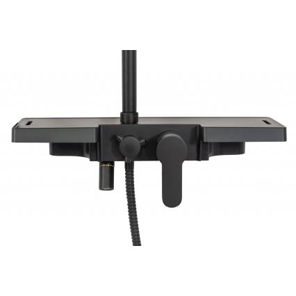 REA-P0636 - Set doccia con miscelatore BRAVO, nero opaco