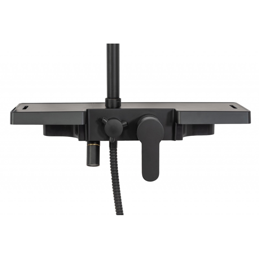 REA-P0636 - Set doccia con miscelatore BRAVO, nero opaco