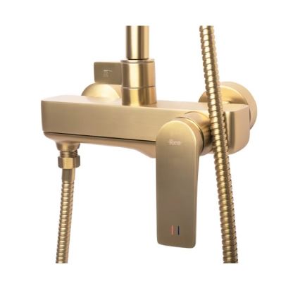REA-P2400 - Set doccia con miscelatore AVALON oro spazzolato