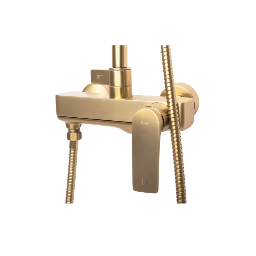 REA-P2400 - Set doccia con miscelatore AVALON oro spazzolato