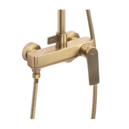 REA-P2400 - Set doccia con miscelatore AVALON oro spazzolato