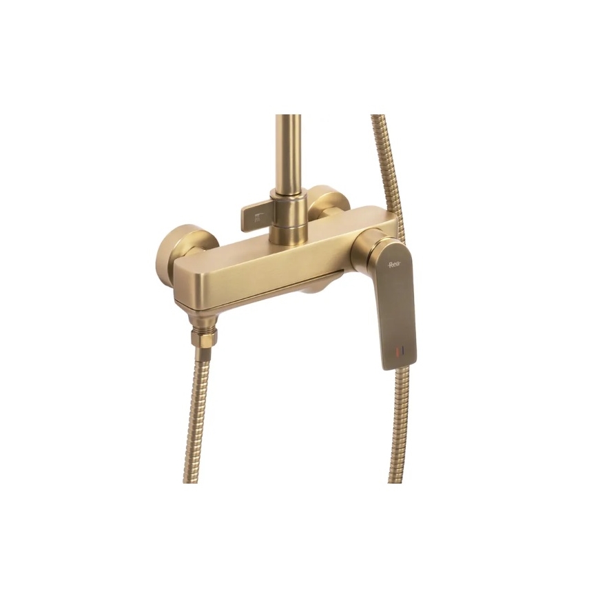 REA-P2400 - Set doccia con miscelatore AVALON oro spazzolato