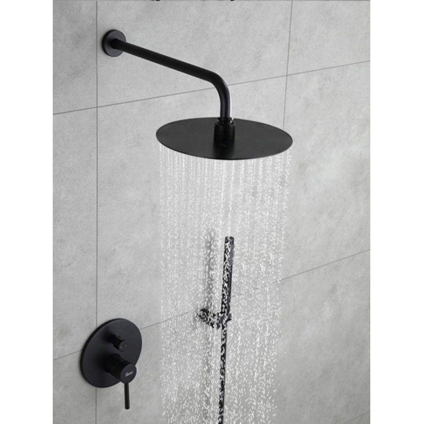REA-P4100 - Set doccia con miscelatore da incasso LUNGO nero