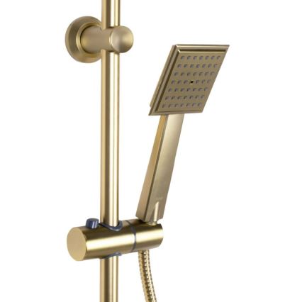 REA-P4121 - Set doccia con rubinetteria BRAVO in finitura oro spazzolato