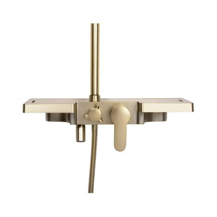 REA-P4121 - Set doccia con rubinetteria BRAVO in finitura oro spazzolato