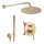 REA-P4160 - Set doccia con miscelatore da incasso LUNGO, finitura oro spazzolato