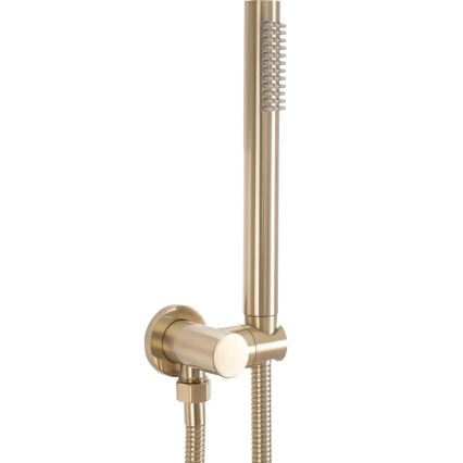 REA-P4160 - Set doccia con miscelatore da incasso LUNGO, finitura oro spazzolato