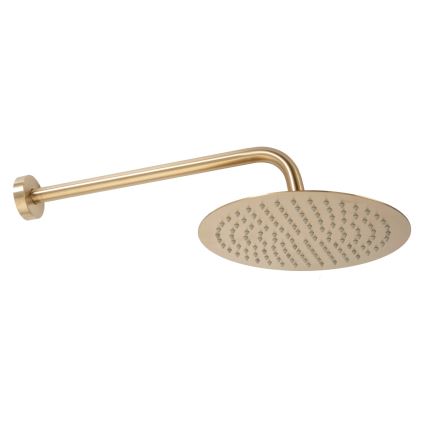 REA-P4160 - Set doccia con miscelatore da incasso LUNGO, finitura oro spazzolato