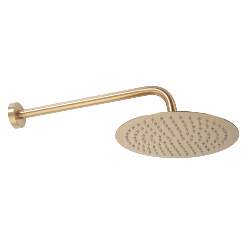 REA-P4160 - Set doccia con miscelatore da incasso LUNGO, finitura oro spazzolato