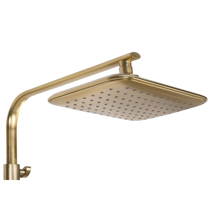 REA-P5004 - Set doccia TOM con miscelatore termostatico, finitura oro spazzolata