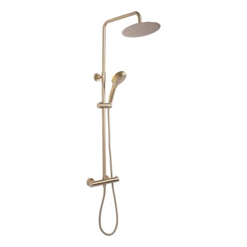 REA-P6602 - Set doccia con miscelatore termostatico VINCENT oro spazzolato