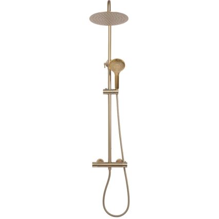 REA-P6602 - Set doccia con miscelatore termostatico VINCENT oro spazzolato