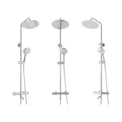 REA-P6607 - Set doccia con miscelatore termostatico LUNGO, cromo lucido