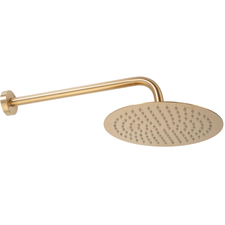 REA-P6609 - Set doccia con miscelatore termostatico da incasso LUNGO oro spazzolato