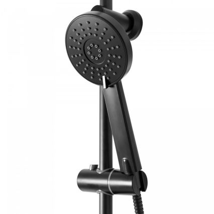 REA-P7005 - Set doccia con miscelatore LUIS nero opaco