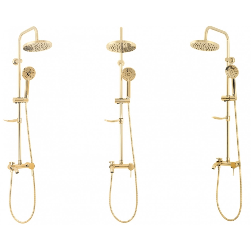 REA-P7006 - Set doccia con miscelatore LUIS oro