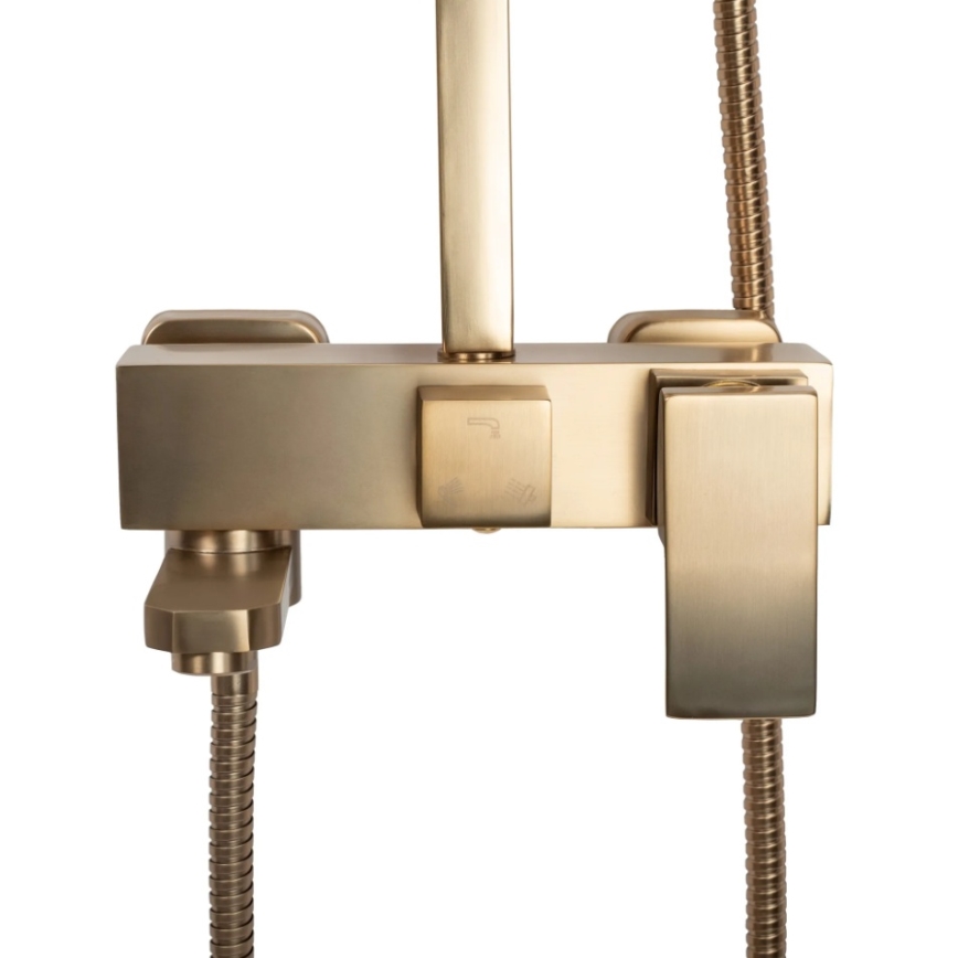 REA-P7050 - Set doccia con rubinetteria JACK oro spazzolato