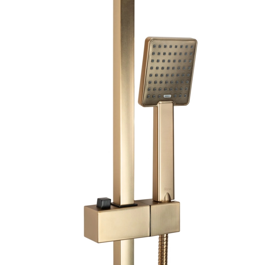 REA-P7050 - Set doccia con rubinetteria JACK oro spazzolato