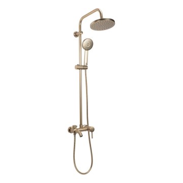 REA-P7051 - Set doccia con miscelatore LUIS, finitura oro spazzolato