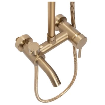 REA-P7051 - Set doccia con miscelatore LUIS, finitura oro spazzolato