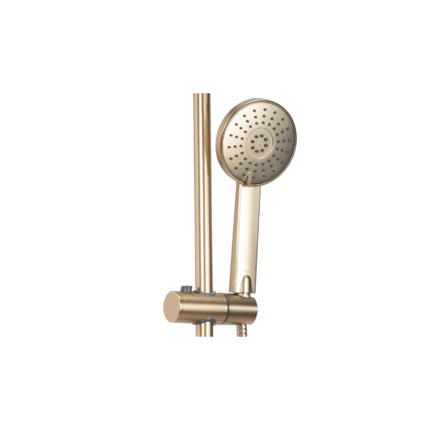 REA-P7051 - Set doccia con miscelatore LUIS, finitura oro spazzolato