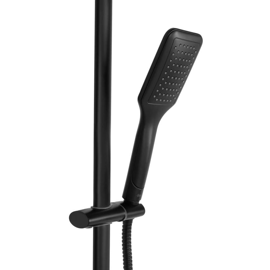 REA-P7101 - Set doccia con miscelatore termostatico TOM, nero opaco