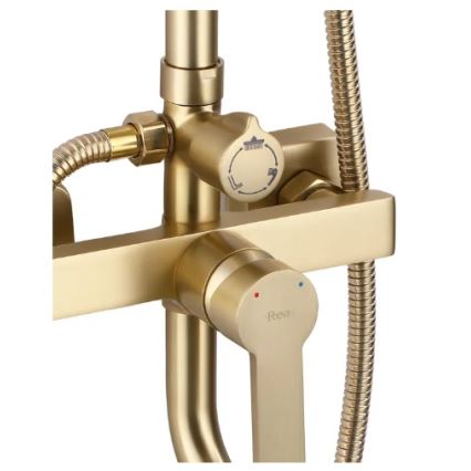 REA-P7841 - Set doccia con miscelatore ARGUS, finitura oro spazzolato