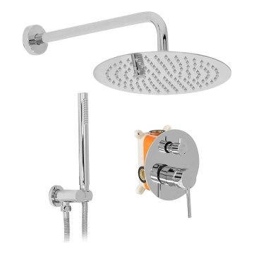 REA-P8007 - Set doccia con miscelatore da incasso LUNGO, cromato lucido