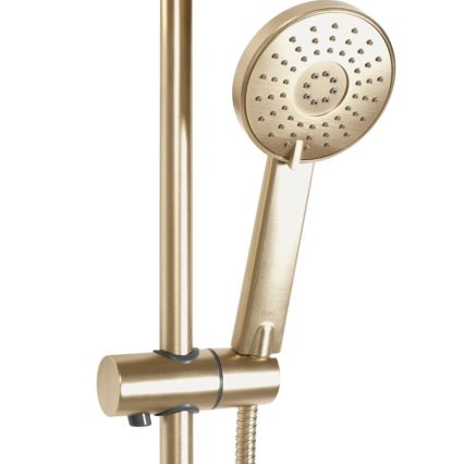 REA-P8413 - Set doccia con miscelatore termostatico BLISS oro spazzolato
