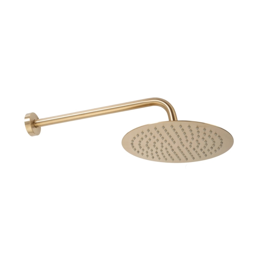 REA-P8551 - Set doccia con miscelatore termostatico da incasso LUNGO oro spazzolato