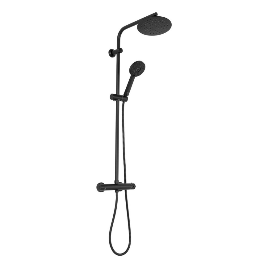 REA-P8804 - Set doccia BLISS con miscelatore termostatico, nero opaco